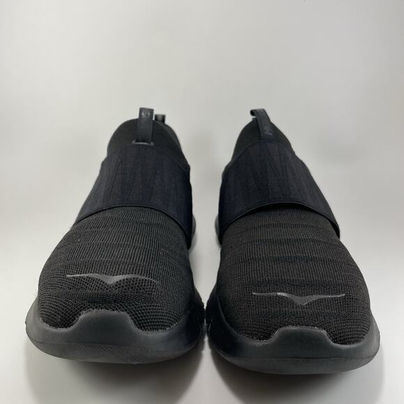 Hoka One One Hupana Slip On Sneakers Mens Size 11.5 Triple Black Athletic Knit - Picture 2 of 9